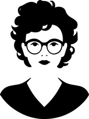 Girl portrait icon