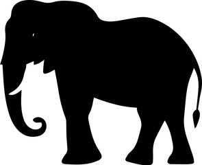 Forest Elephant Silhouette Icon
