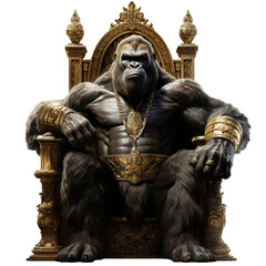 Obraz premium gorilla looking isolated on white