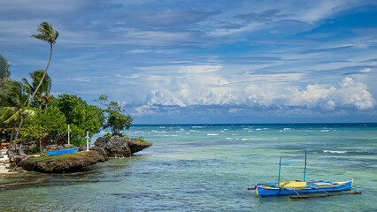 Fototapeta na wymiar Lots of blue colors in Siquijor Philippines.