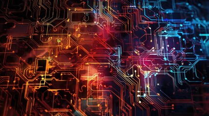 Obraz premium Futuristic motherboard, a concept of technology