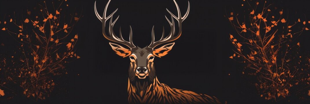 Scared Deer Face Sticker, Logo