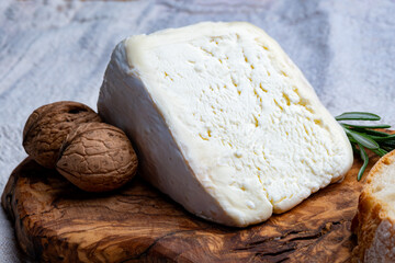 Fototapeta na wymiar Delice de Bourgogne French cow's milk cheese from Burgundy region of France