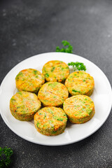 vegetable cutlets broccoli, carrots, potatoes, onions, vegetables appetizer meal food snack on the table copy space food background rustic top view keto or paleo diet vegetarian vegan food no met