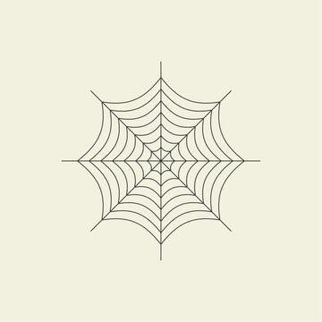 Intricate Halloween Spider Web: A Spooky Arachnid's Trap for Your Eerie Designs and Halloween-Themed Creations. Perfect for Holiday Graphics and Decorations!
