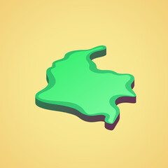 Colombia - stylized 3D map