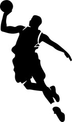 Dunk Basketball Silhouette Logo