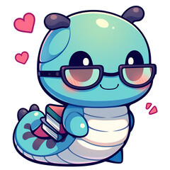 cute bookworm