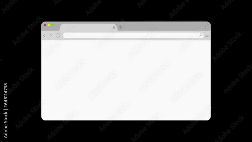 Wall mural blank browser window with space for text. empty browser window on a laptop or computer with blank se