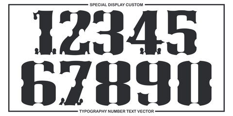  assorted digital custom vector numbers. minimum. Color gradation. Dark. Banner Network. 3d effect. Design. futuristic. Paper cut or effect. Luxury. Premium. (115)