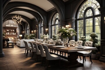 Fototapeta na wymiar luxury room dining interior