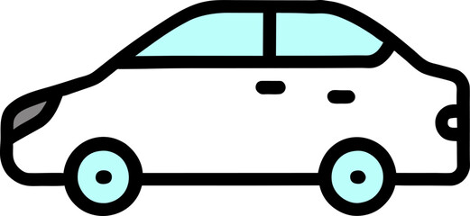 automobile figurine with black wheels parked on white background in studio