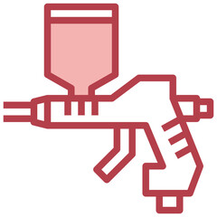 SPRAY GUN2 filled outline icon,linear,outline,graphic,illustration