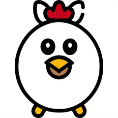 cartoon bird with a smile