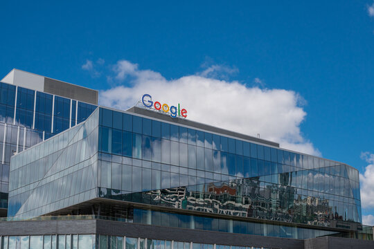 Kitchener-Waterloo, ON, Canada-August 27, 2023: The largest research and development Google location in Canada.