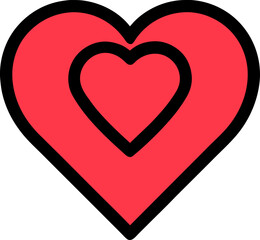 red heart on white