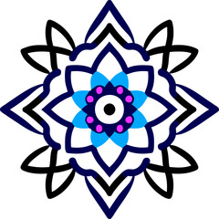 black and white flower