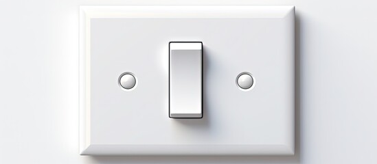White background isolation of an electric switch being turned on and off