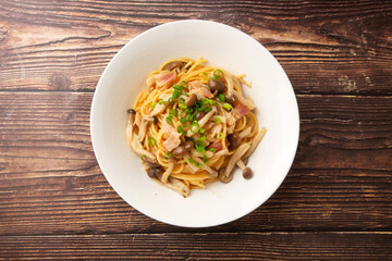 きのこの和風スパゲッティー