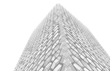 Modern building architectural 3d rendering