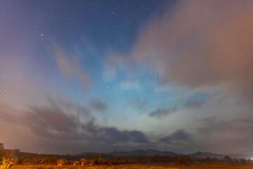 Natural wallpapers (mountains, morning light, fog, trees) scattered around, Lanscape background of fresh air and fresh air.