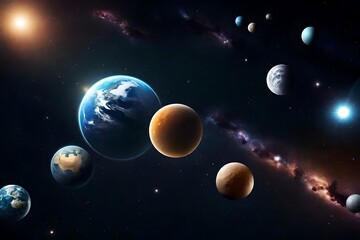 planet in space generated by AI technology