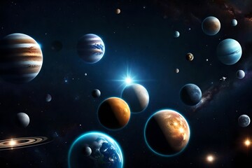 earth and moon generated by AI technology