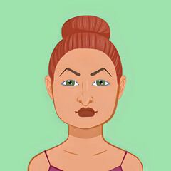 woman modern icon avatar portrait