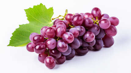 Fototapeta premium Bunch of red grapes isolated on white