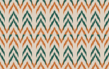 Ethnic abstract ikat art. Aztec ornament print. geometric ethnic pattern seamless  color oriental.  Design for background ,curtain, carpet, wallpaper, clothing, wrapping, Batik, vector illustration.