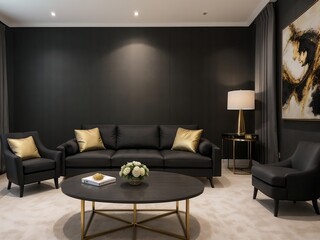 Beautiful reception room of a luxury hotel, luxury reception or lounge design