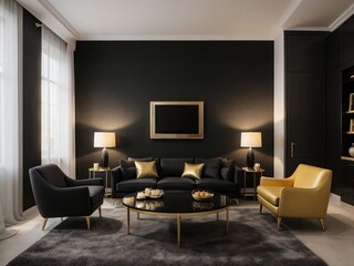 Beautiful reception room of a luxury hotel, luxury reception or lounge design