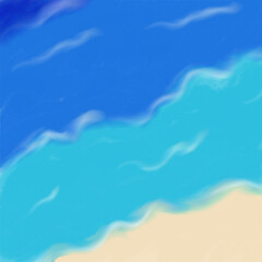 pale blue sea and white clean sand background and wallpaper