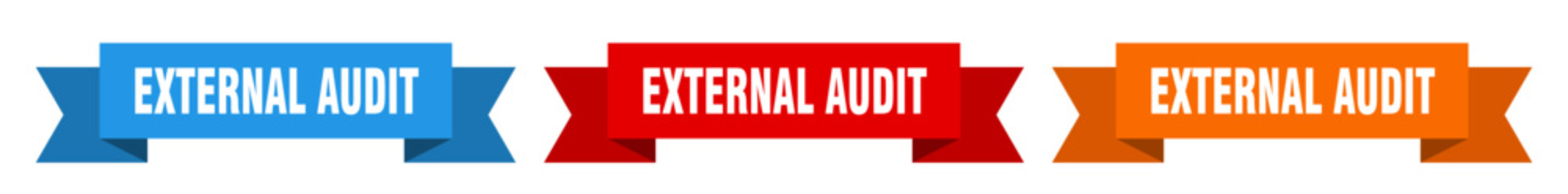 external audit ribbon. external audit isolated paper sign. banner