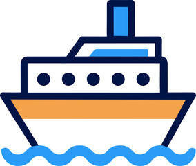 illustration ship boat sea