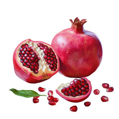 Tasty Pomegranate with its red beans