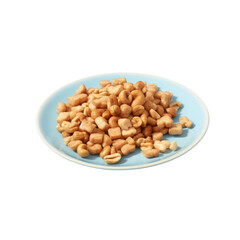 blue mini plate with fried peanut