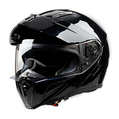Fototapeta premium Motorcycle sport helmet with visor isolated image