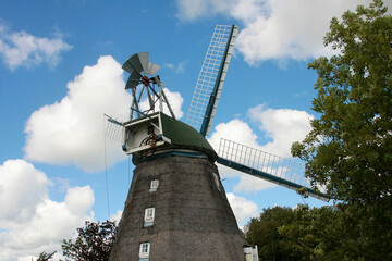 The Windmill in Struckum - Schleswig-Holstein, Germany, Europe.