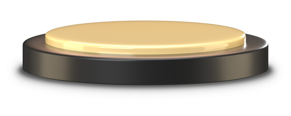 black and gold round podium for product stage