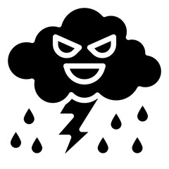 THUNDER filled outline icon,linear,outline,graphic,illustration