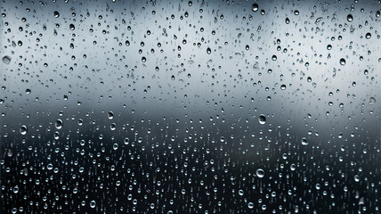 Raindrops on window glass.