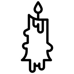 CANDLE filled outline icon,linear,outline,graphic,illustration
