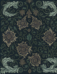 1.The Kanok Khruethao pattern Patterns Midjourney Prompts, AI Art, Midjourney Prompt, Midjourney AI Art, Learn Midjourney, Digital Art, AI Generate, Art Print