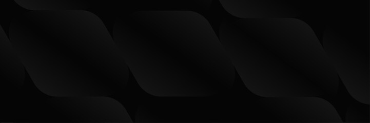 Abstract Black Geometric banner design background.