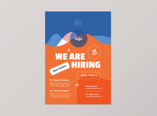 We are hiring flyer design template, job opportunity flyer, recruitment flyer