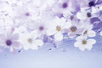 Purple and white flowers