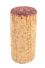 Wine cork vintage isolated on the white background
