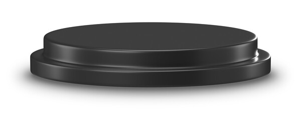 showcase podium stage with black glossy for product