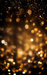 Fototapeta na wymiar Bokeh defocused gold abstract lights background.